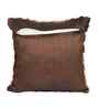 Brown Velvet Rabit Hair Feel 16X16 Inches 5Pcs Cushion Covers