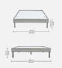 Velvette Fabric Upholstered Queen Size Bed in Grey Finish