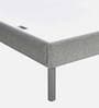 Velvette Fabric Upholstered Queen Size Bed in Grey Finish