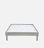 Velvette Fabric Upholstered King Size Bed in Grey Finish