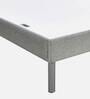 Velvette Fabric Upholstered King Size Bed in Grey Finish
