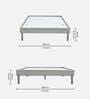 Velvette Fabric Upholstered King Size Bed in Grey Finish