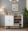 Velvic 4 Door Shoe Cabinet In Frosty White Color