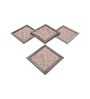 Vena Beige  blended silk 4 Pcs Coasters