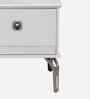 Venessa Marble Bedside Table In White Finish