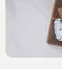 Venessa Marble Bedside Table In White Finish