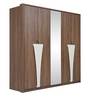 Venezia 5 Door Wardrobe in Cream & Walnut Finish