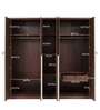 Venezia 5 Door Wardrobe in Cream & Walnut Finish