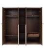 Venezia 5 Door Wardrobe in Cream & Walnut Finish