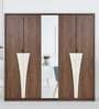 Venezia 5 Door Wardrobe in Cream & Walnut Finish