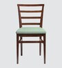 Venezia Solid Wood Dining Chair in Light Green Colour Set of 2