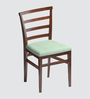 Venezia Solid Wood Dining Chair in Light Green Colour Set of 2