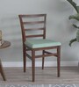 Venezia Solid Wood Dining Chair in Light Green Colour Set of 2