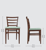 Venezia Solid Wood Dining Chair in Light Green Colour Set of 2