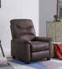 Venice Fabric Manual 1 Seater Recliner In Brown Colour
