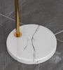 Venice Arc Grandeur Gold Metal Floor Lamp with Marble Base