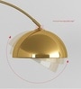 Venice Arc Grandeur Gold Metal Floor Lamp with Marble Base