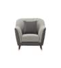 Venice Italian Fabric 1 Seater Sofa In Grey Color