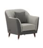 Venice Italian Fabric 1 Seater Sofa In Grey Color