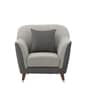Venice Italian Fabric 2 Seater Sofa In Grey Color