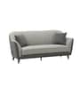 Venice Italian Fabric 3 Seater Sofa In Grey Color