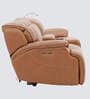 Venice Half Leather 2 Seater Motorized Recliner With Adjustable Power Headrest & Footrest In Brown Color