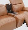 Venice Half Leather 2 Seater Motorized Recliner With Adjustable Power Headrest & Footrest In Brown Color