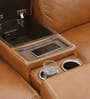 Venice Half Leather 2 Seater Motorized Recliner With Adjustable Power Headrest & Footrest In Brown Color