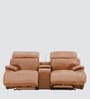 Venice Half Leather 2 Seater Motorized Recliner With Adjustable Power Headrest & Footrest In Brown Color
