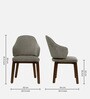Venice Upholstered Dining Chair In Grey Colour (Set of 2)