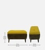 Venni Fabric Ottoman in Walnut & Yellow Colour With Storage