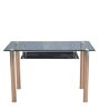 Vento 4 Seater Dining Table in Black Colour