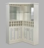 Vento Bar Cabinet with Counter in White Colour