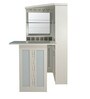 Vento Bar Cabinet with Counter in White Colour