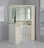 Vento Bar Cabinet with Counter in White Colour