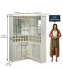 Vento Bar Cabinet with Counter in White Colour