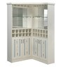 Vento Bar Cabinet with Counter in White Colour