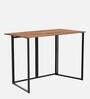Vento Metal Foldable Study Table in Natural Finish