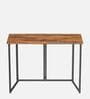 Vento Metal Foldable Study Table in Natural Finish