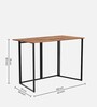 Vento Metal Foldable Study Table in Natural Finish