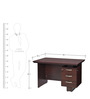 Vento 3 Drawer Study Table in Mahogany Finish