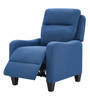 Ventor Fabric 1 Seater Manual Recliner in Blue Colour