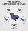 Ventor Fabric 1 Seater Manual Recliner in Blue Colour