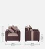 Ventura Fabric 1 Seater Sofa in Beige Colour