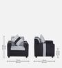 Ventura Fabric 1 Seater Sofa in Grey Colour
