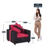 Ventura 1 Seater Sofa in Red Colour