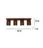 Ventus 4 Lights Brown Solid Wood Flush Mounted Ceiling Light