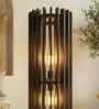 Ventus Brown Wooden Shade Column Floor Lamp With Wood Base