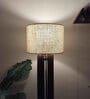 Ventus Brown Wooden Shade Column Floor Lamp With Wood Base