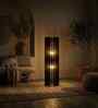 Ventus Brown Wooden Shade Column Floor Lamp With Wood Base